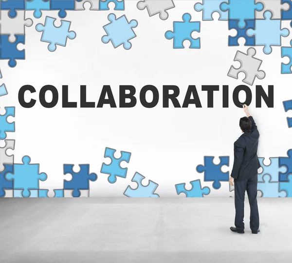 Collaboration, concept de travail d'équipe — Photo