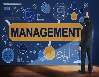 İşadamı tebeşir ile yazma