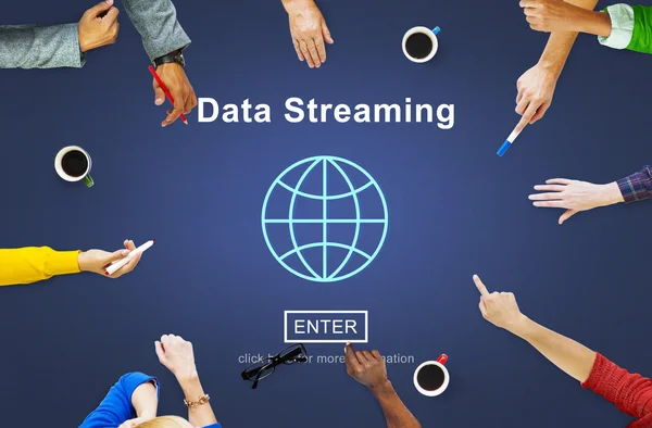 Online Internet teknoloji dünya kavramı akış veri — Stok fotoğraf