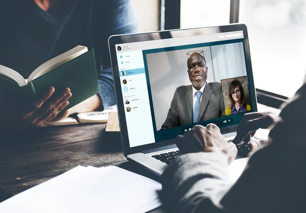 Video Call Conference Chatting Concept — Stock Photo, Image