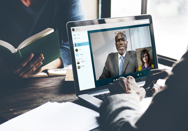 Video Call Conference Chatting Concept