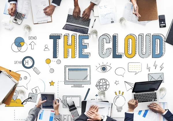 The Cloud Networking Concept — Stock Photo, Image