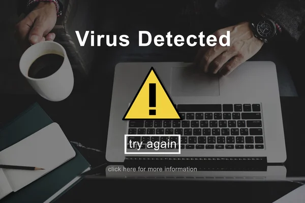 Virus détecté, concept de protection — Photo