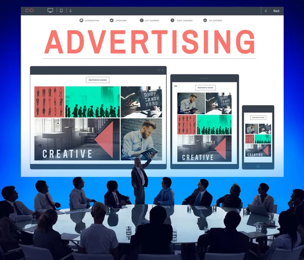 广告，品牌营销概念 — 图库照片
