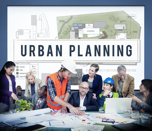 İş adamları ve kentsel planlama kavramı — Stok fotoğraf