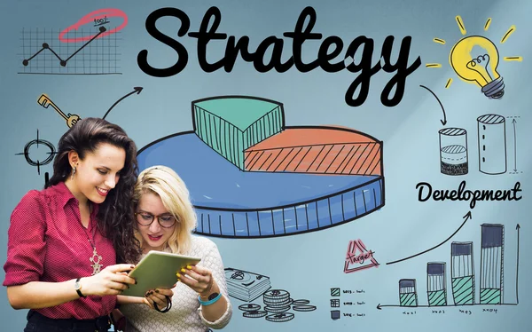 戦略ビジネス グラフ — ストック写真