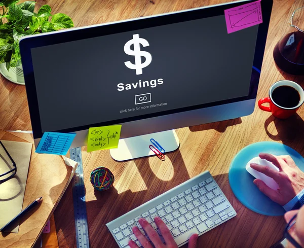 Besparingen bancaire activa geld begroting economie Concept — Stockfoto