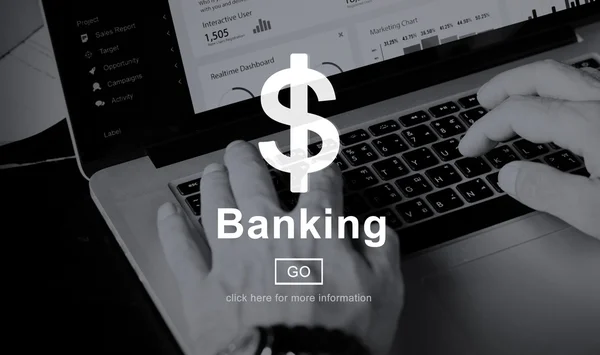 Dinero Bancario, Efectivo Online —  Fotos de Stock