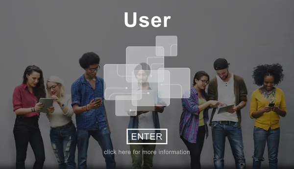 다양성 사람과 사용자 개념 — 스톡 사진