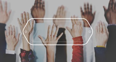 İnsanlar elleriyle arka plan 