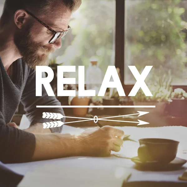 Man and Relaxation Rest Freedom Concept — Stock Photo, Image