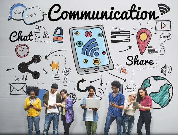 Kommunikation sociala nätverk koncept — Stockfoto