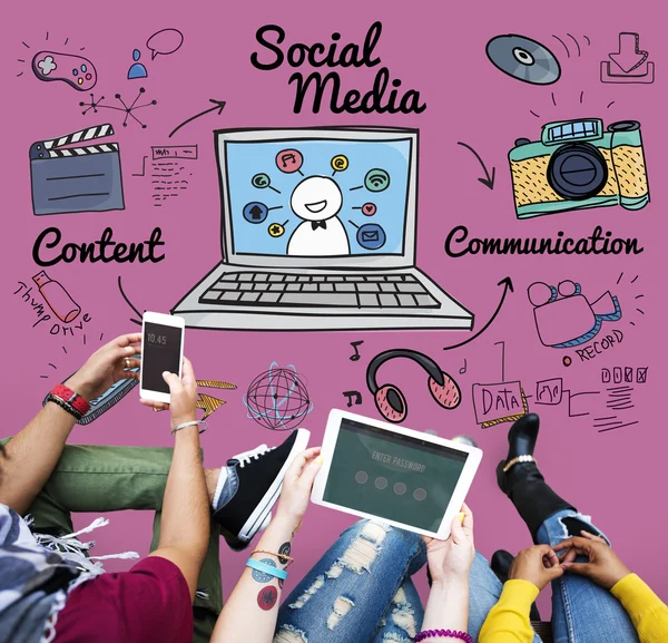 Concept van sociale media — Stockfoto