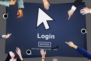 Oturum işaret eden iş adamları