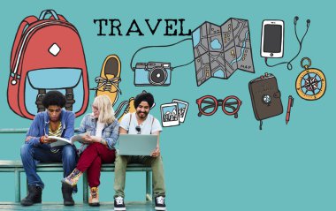 insanlar ve seyahat etmek tatil turizm ulaşım kavramı
