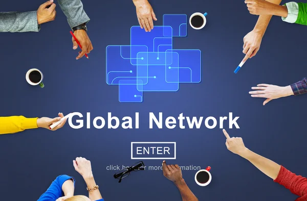 Globális hálózat és technológia — Stock Fotó