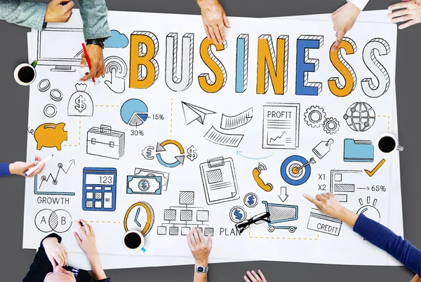 Business Team werken met businessconcept — Stockfoto