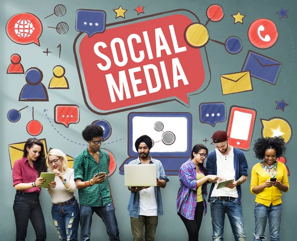 Concetto di social media — Foto Stock