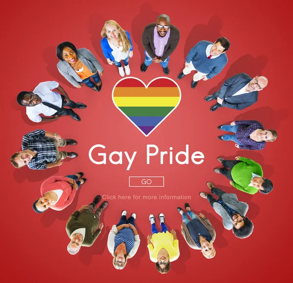 Konsep Multietnis dan Homoseksualitas — Stok Foto