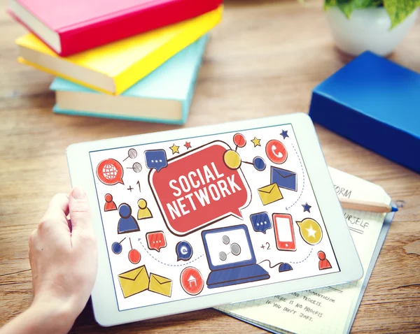 Social Network Media Communication Concept — Stock Photo, Image