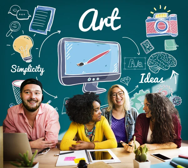 People and Art Artistry Creative Gallery Concept — Stock Photo, Image