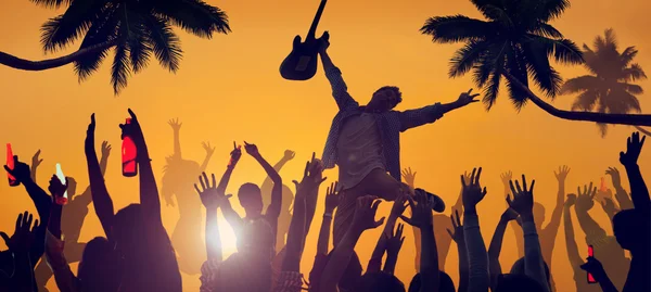 Group of people at concert — Stock Photo, Image