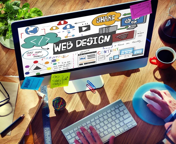 Diseño Web Programación Sitio Web Concepto —  Fotos de Stock