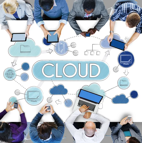 Cloud Computing koncepce technologie ukládání dat sítě — Stock fotografie