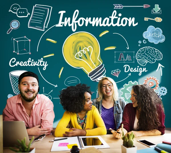 People and Information Data Communication Concept — Stock Photo, Image