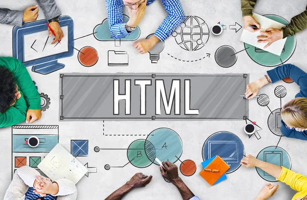 Концепция веб-дизайна в домене HTML — стоковое фото