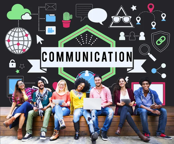 Persone e comunicazione Discussione Concetto di connessione — Foto Stock