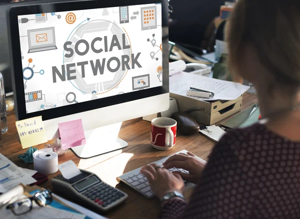 Concetto di social network — Foto Stock