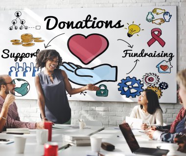 iş toplantısında bağış ile