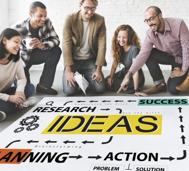 Poster ve fikirler çalışma tasarımcılar