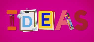 Fikirler yaratıcı sanat tasarım konsepti