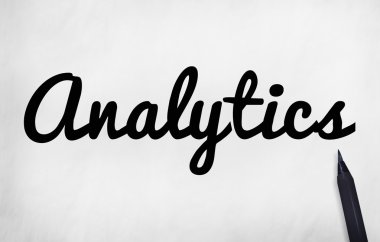 Arka plan metin ile: analytics