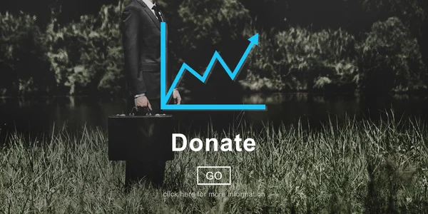 Hombre y donar dar concepto de caridad —  Fotos de Stock