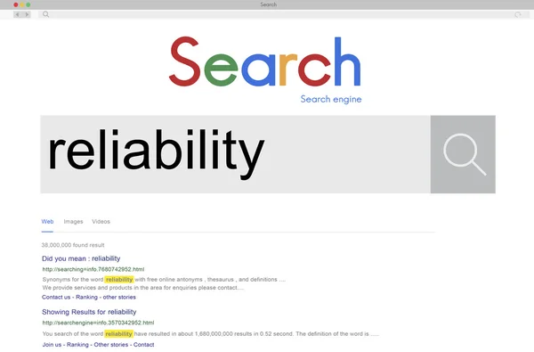 Template dengan konsep reliabilitas — Stok Foto