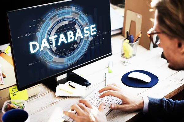 Database op monitor Concept — Stockfoto