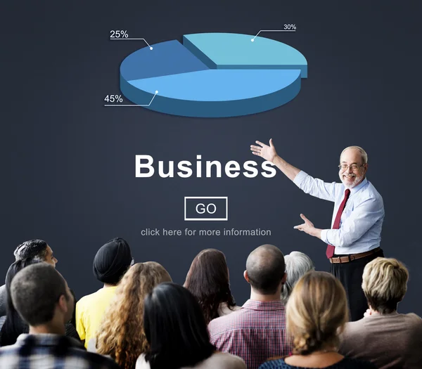 Concept des gens d'affaires et des statistiques d'entreprise — Photo