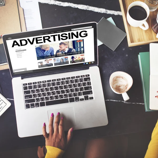Reklámkampány, Branding, Marketing koncepció — Stock Fotó