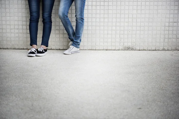 Girls in Casual Jeans — Stock Photo, Image