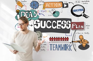 işadamı başarı ile çalışma