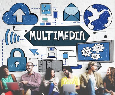 Multimedya duvarla çeşitlilik arkadaşları