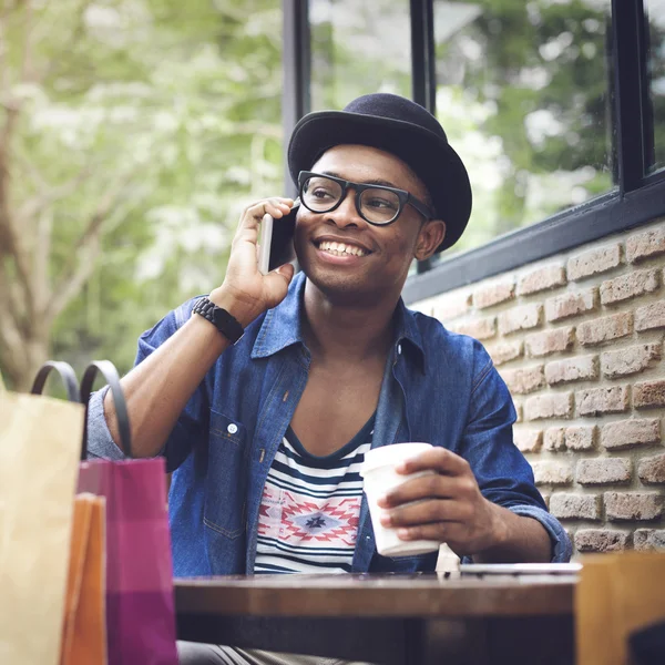 Man Talking on Smart Phone — Stock Photo, Image