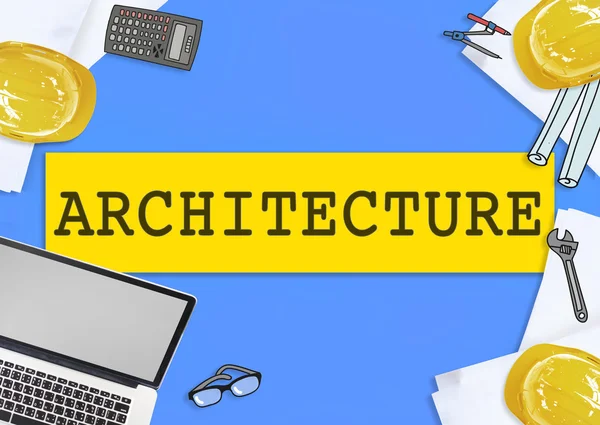 Tło z tekstem: architektura — Zdjęcie stockowe