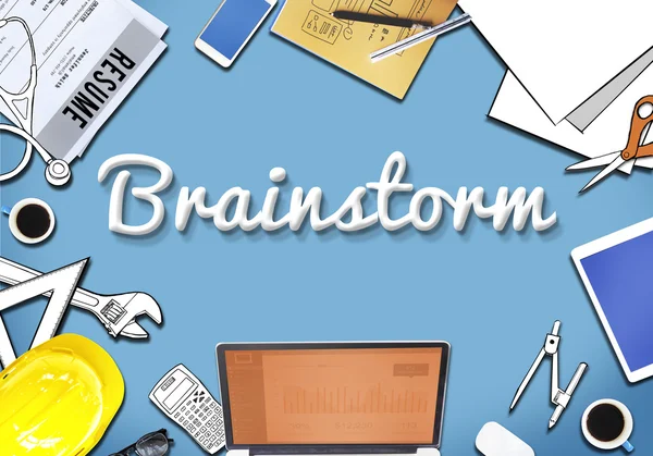 Background with text:Brainstorm — Stock Photo, Image