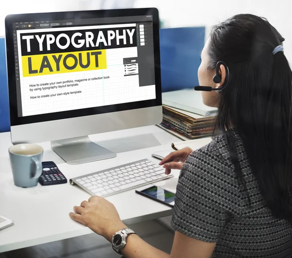 Conceito de layout de tipografia — Fotografia de Stock