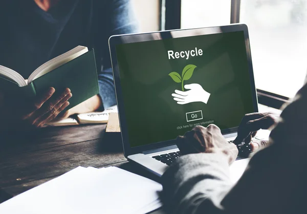 Recycler la réutilisation Réduire le concept d'écosystème — Photo