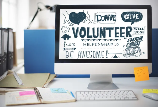Koncepcja miłości wolontariuszy — Zdjęcie stockowe